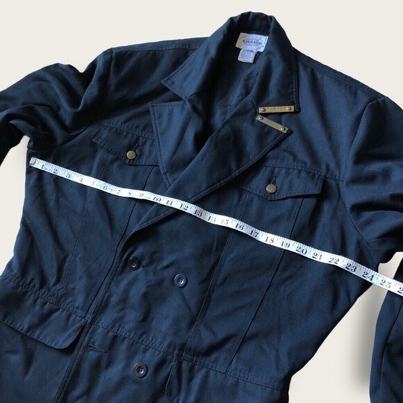 𝅺80s Marithe Francois Girbaud Military Jacket Blazer Black Grunge Mens M - Picture 10 of 13